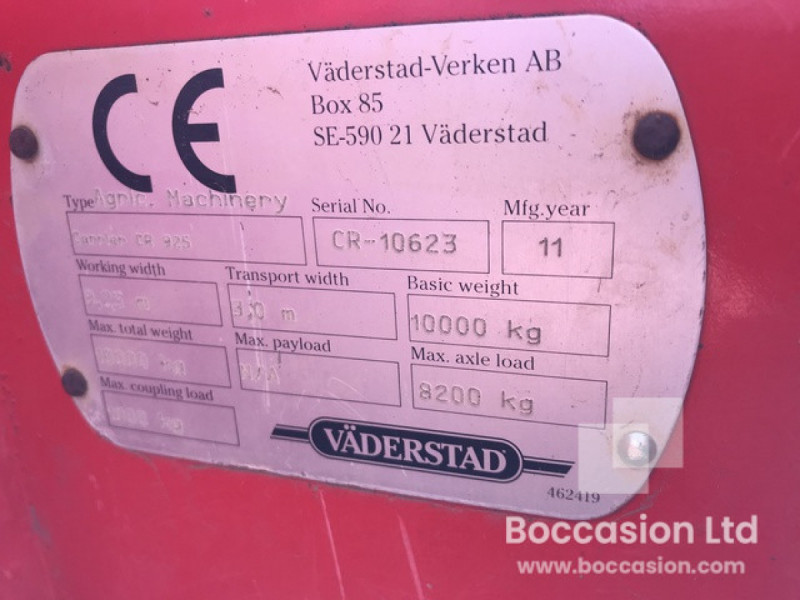 2011 Väderstad Carrier CR925 Cross Board