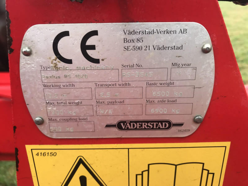 2011 Vaderstad  Rexuis Rs 1020 HD