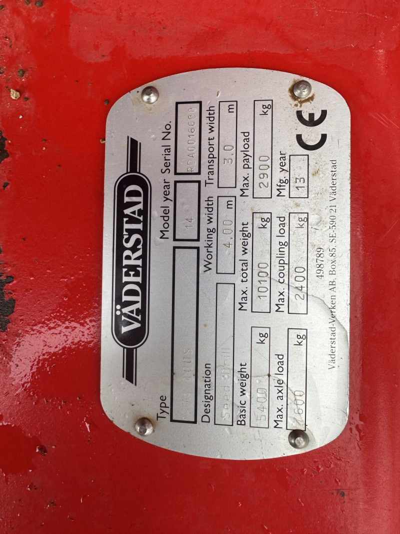 2014 Vaderstad  Rapid  RDA 400s