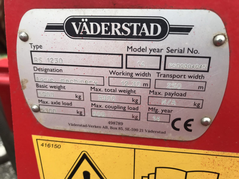 2014 Vaderstad  Rexuis rs 1230