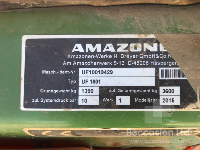 2015 Amazone UF 1801and FT 1001