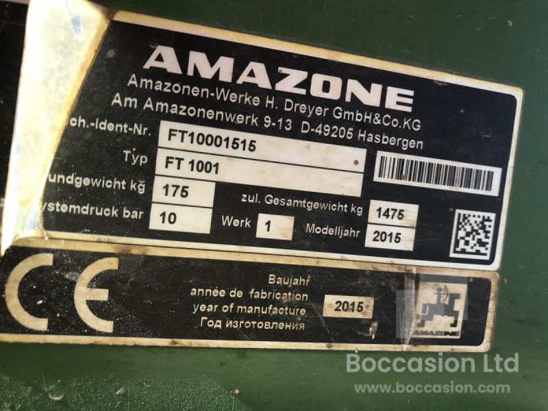 2015 Amazone UF 1801and FT 1001