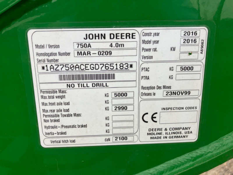 2016 John Deere 750A 4m GreenStar