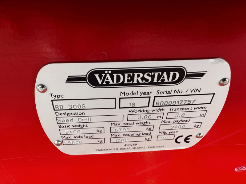 2018 Vaderstad  Rapid RD 300S Super XL