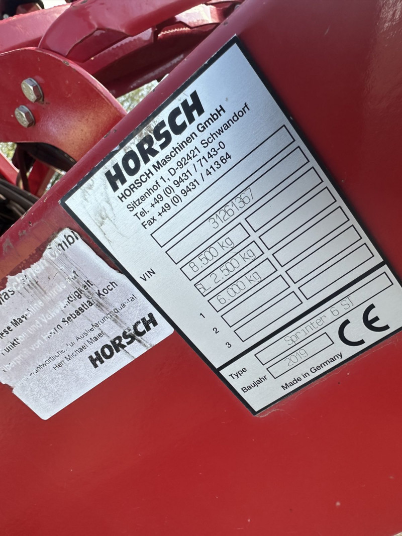 2019 Horsch Sprinter 6ST