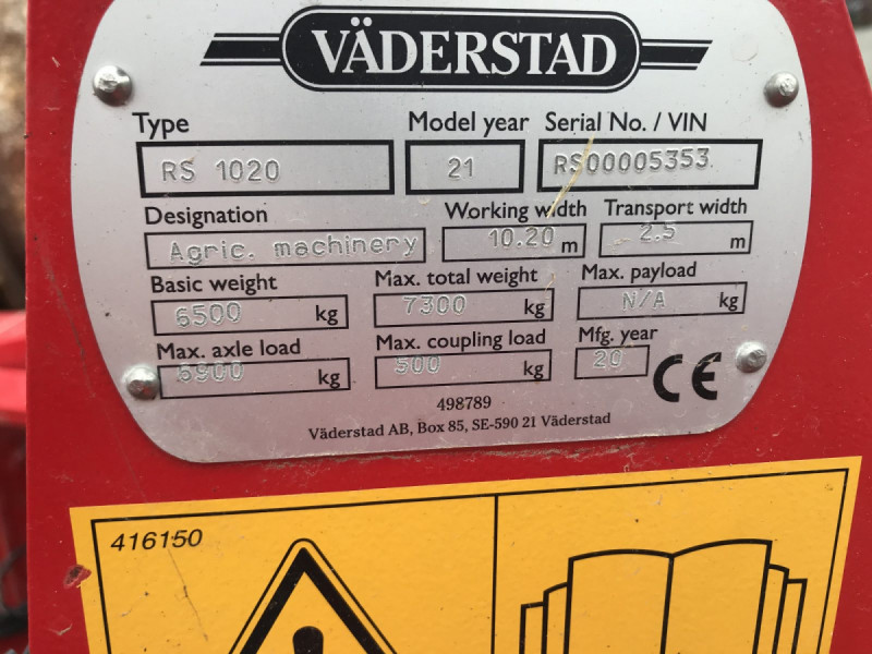 2021 Vaderstad  Rexuis 1020 Cambridge rolls